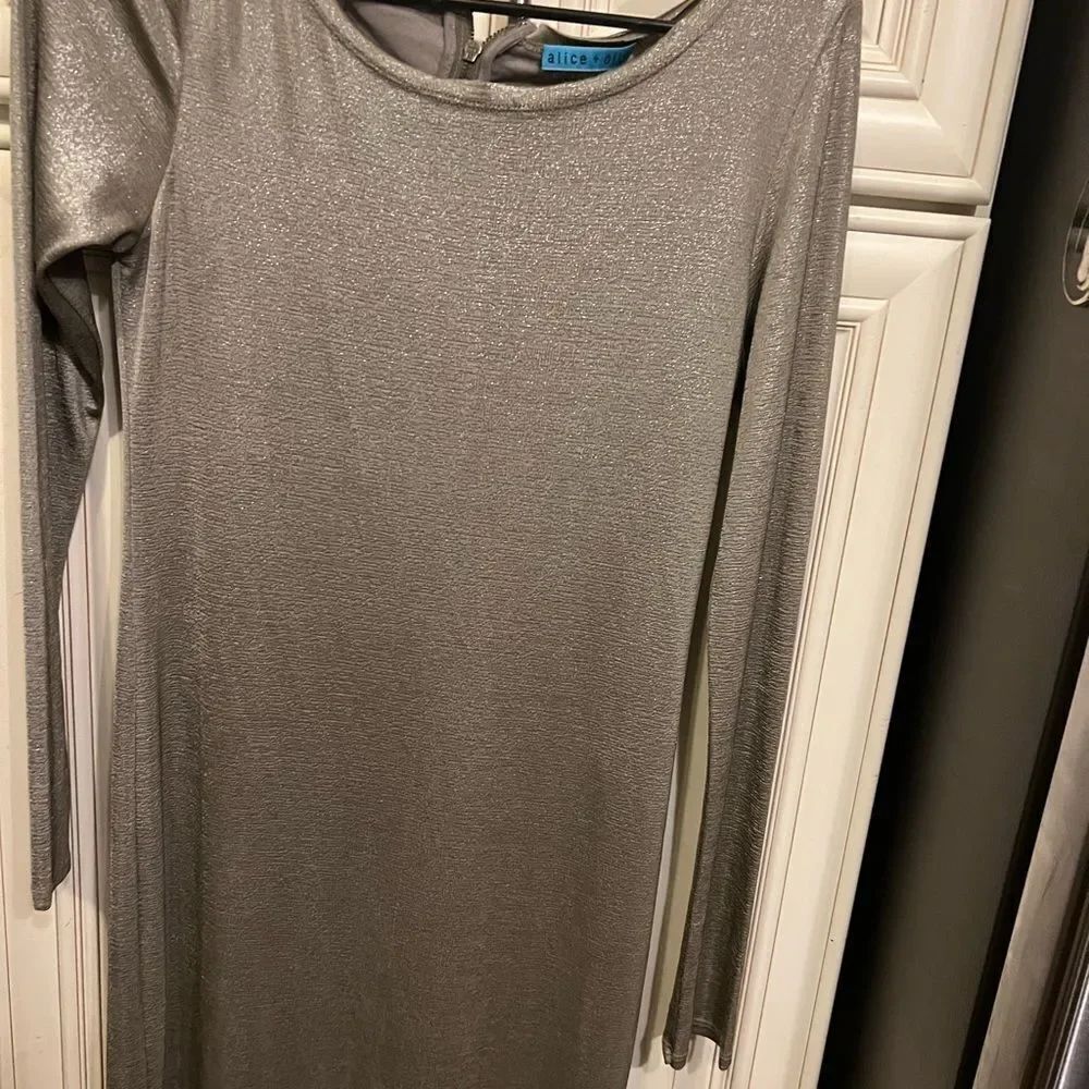 Alice And Olivia Silver Dress Sz M